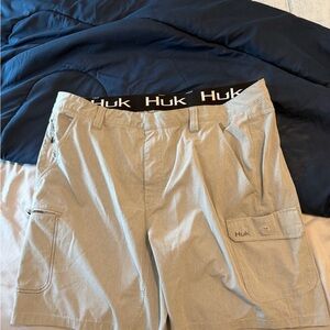 Huk Light Gray Casual Shorts